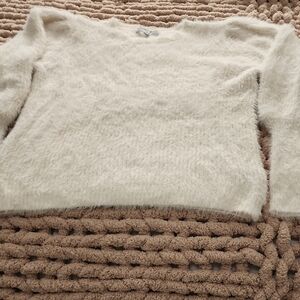 Marled Soft White Women's Sweater